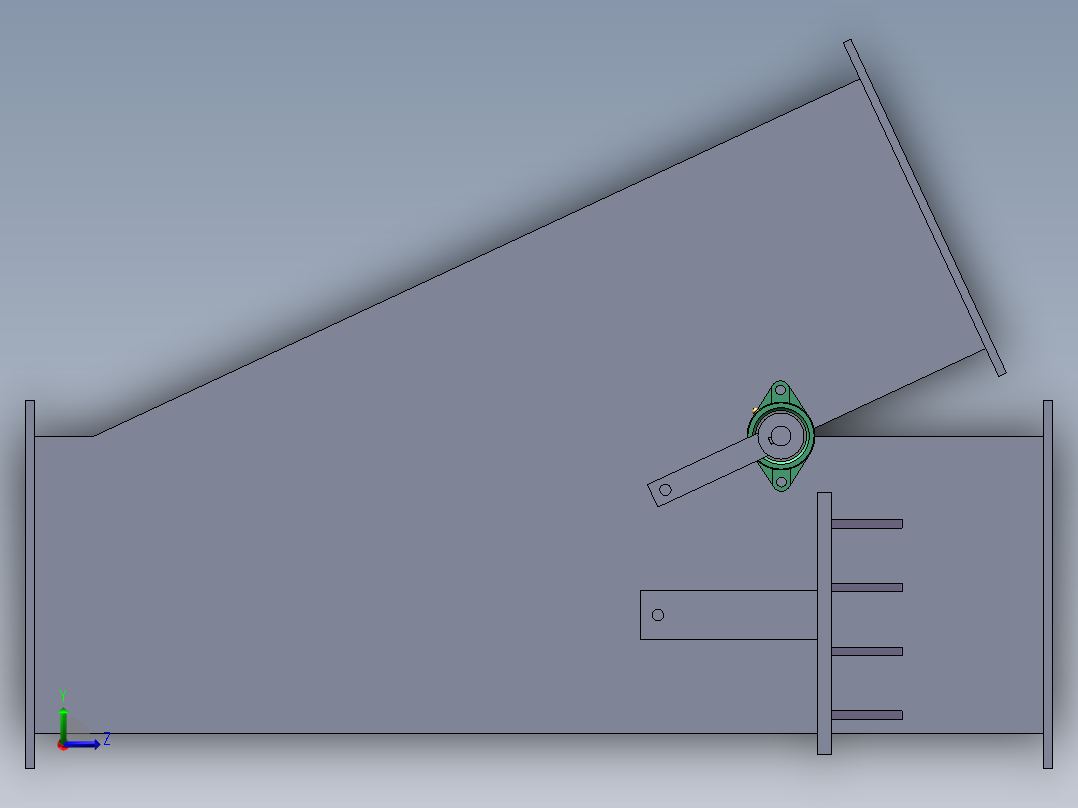 方形三通左视图