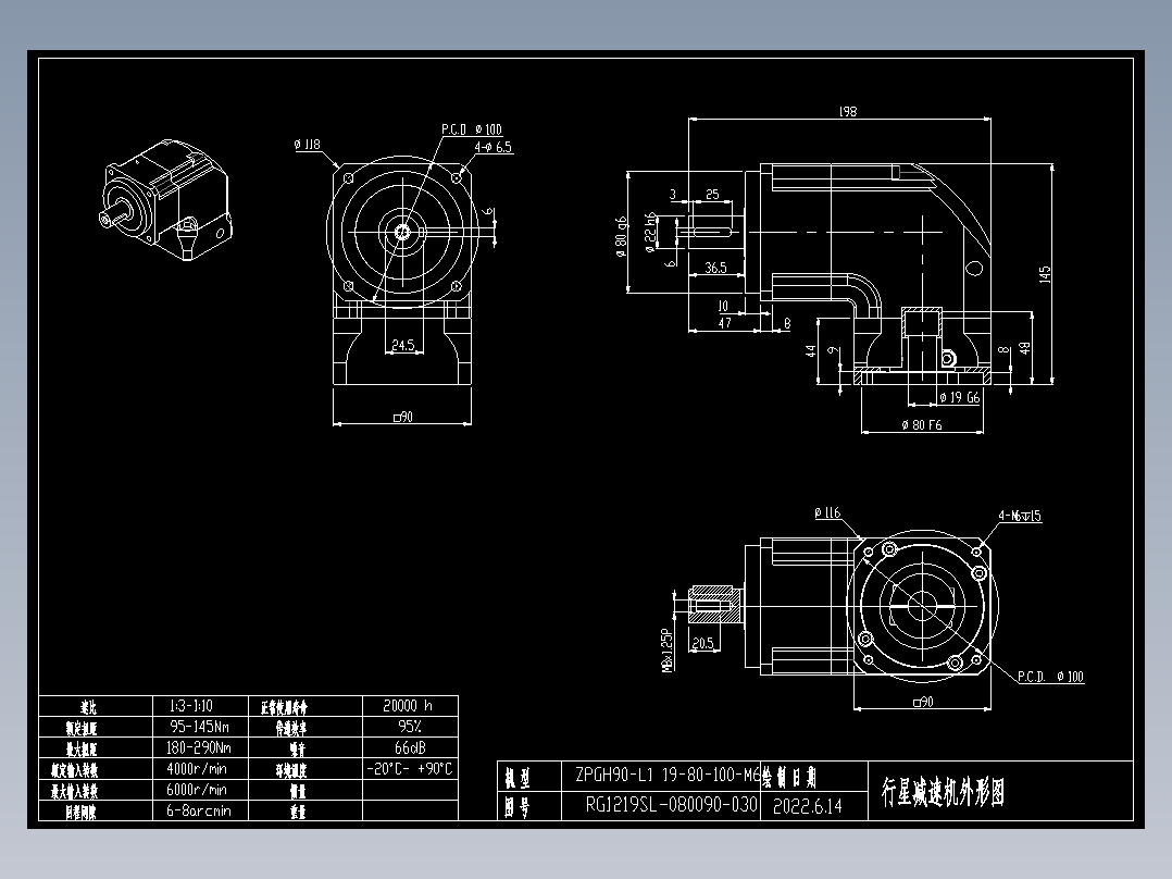斜齿ZPGH090-L1 19-80-100-M6.DXF