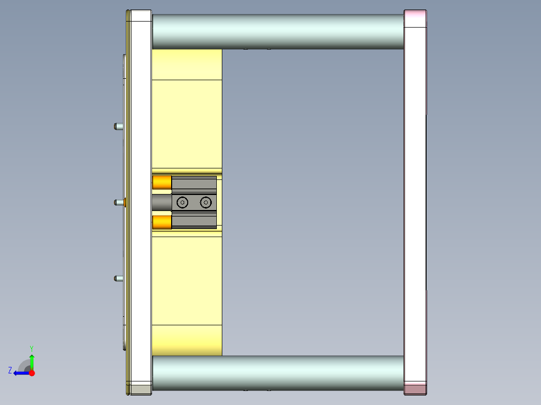 vaub0_lcd_cover619-cnc4笔记本CNC工装夹具三维模型-0622右视图