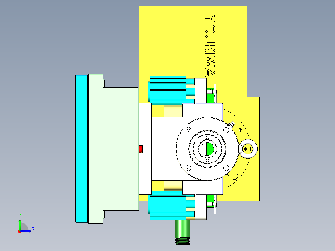 Aam00-A-笔记本CNC工装夹具三维模型CNC6-0430左视图