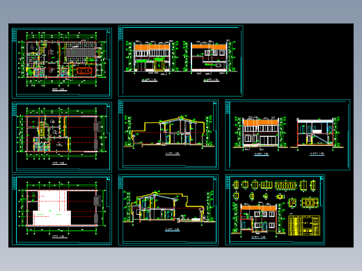北方四合院建筑带效果图
