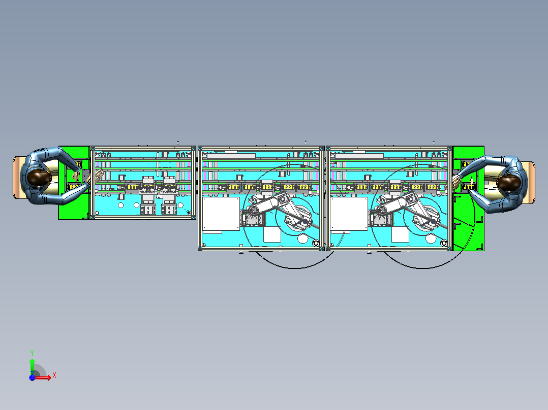机械手吸附贴附保压一体机sw16可编辑前视图