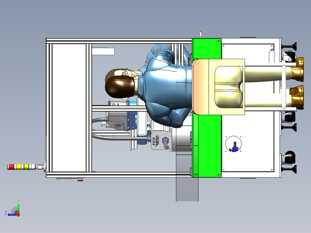 机械手吸附贴附保压一体机sw16可编辑右视图