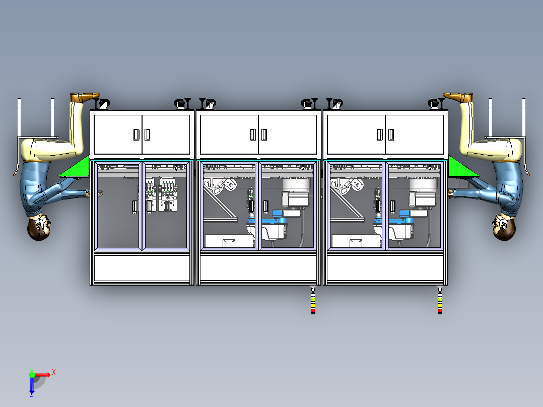 机械手吸附贴附保压一体机sw16可编辑俯视图