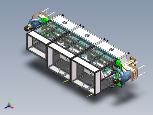 机械手吸附贴附保压一体机sw16可编辑正等轴测缩略图