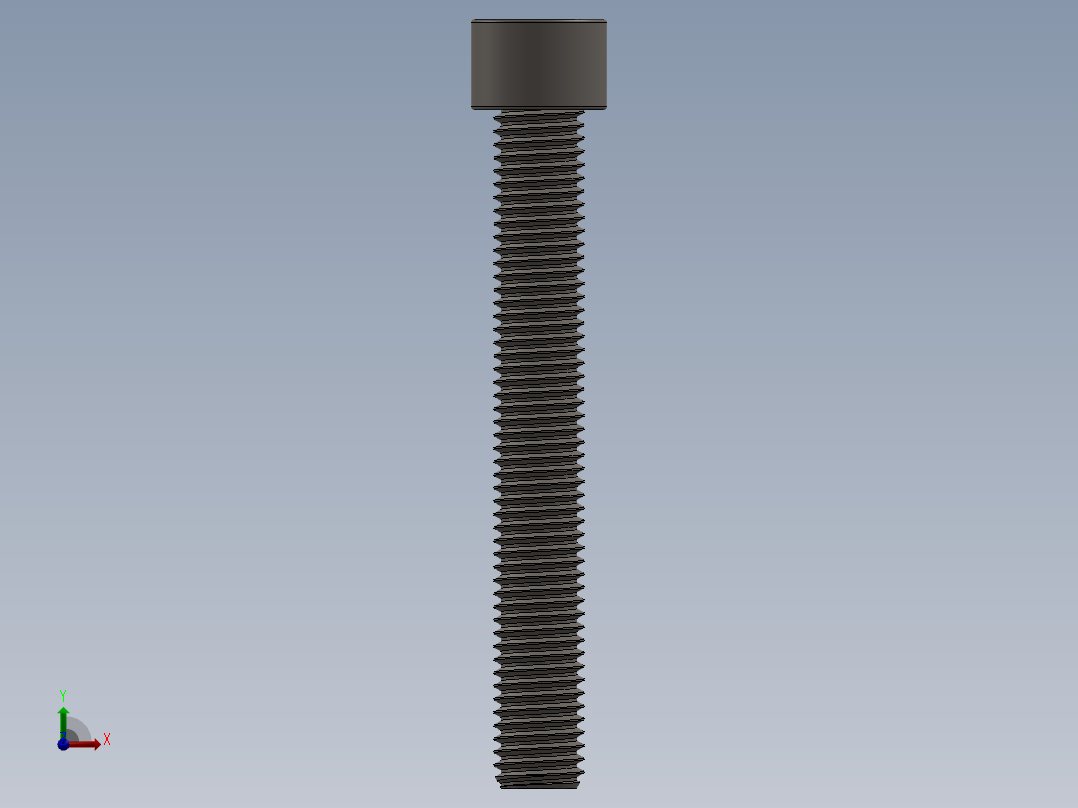 Screw_DIN_912_M12x90F_A2.SLDPRT公制内六角螺钉前视图
