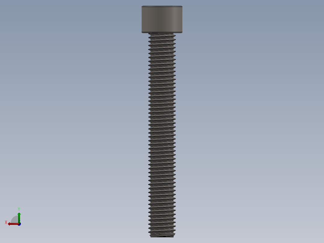 Screw_DIN_912_M12x90F_A2.SLDPRT公制内六角螺钉后视图
