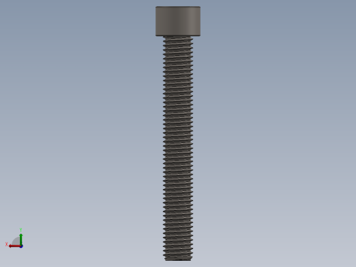 Screw_DIN_912_M12x90F_A2.SLDPRT公制内六角螺钉后视缩略图