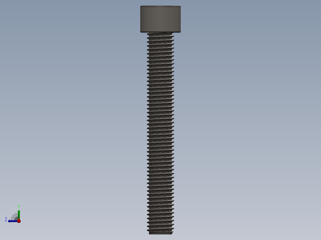 Screw_DIN_912_M12x90F_A2.SLDPRT公制内六角螺钉右视图