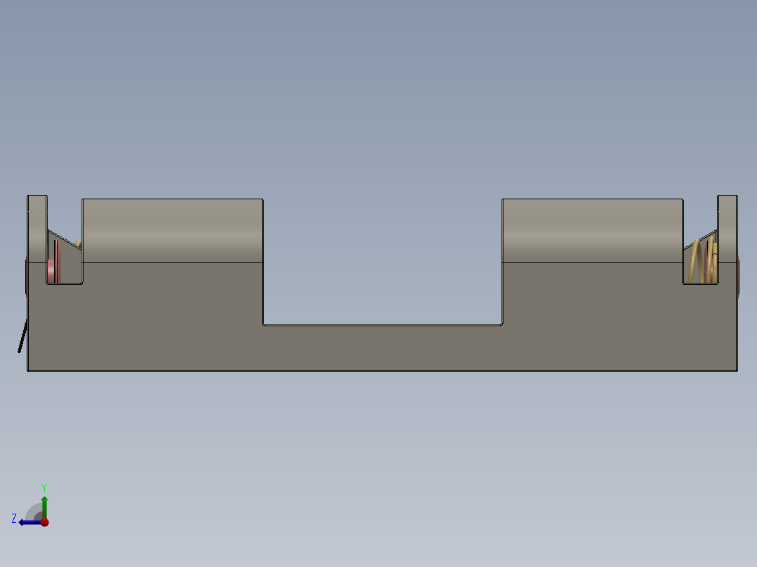 电池仓、电池(25)右视图