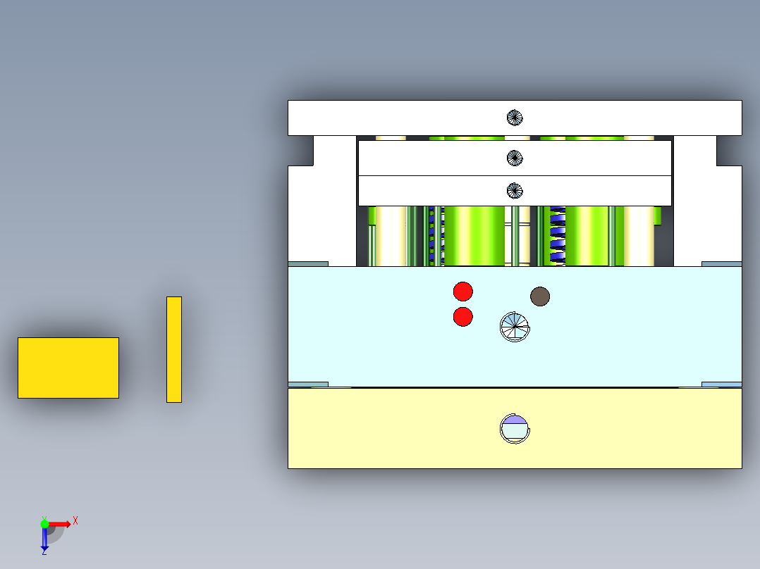 灯管（多斜顶及镶件拼模）俯视图