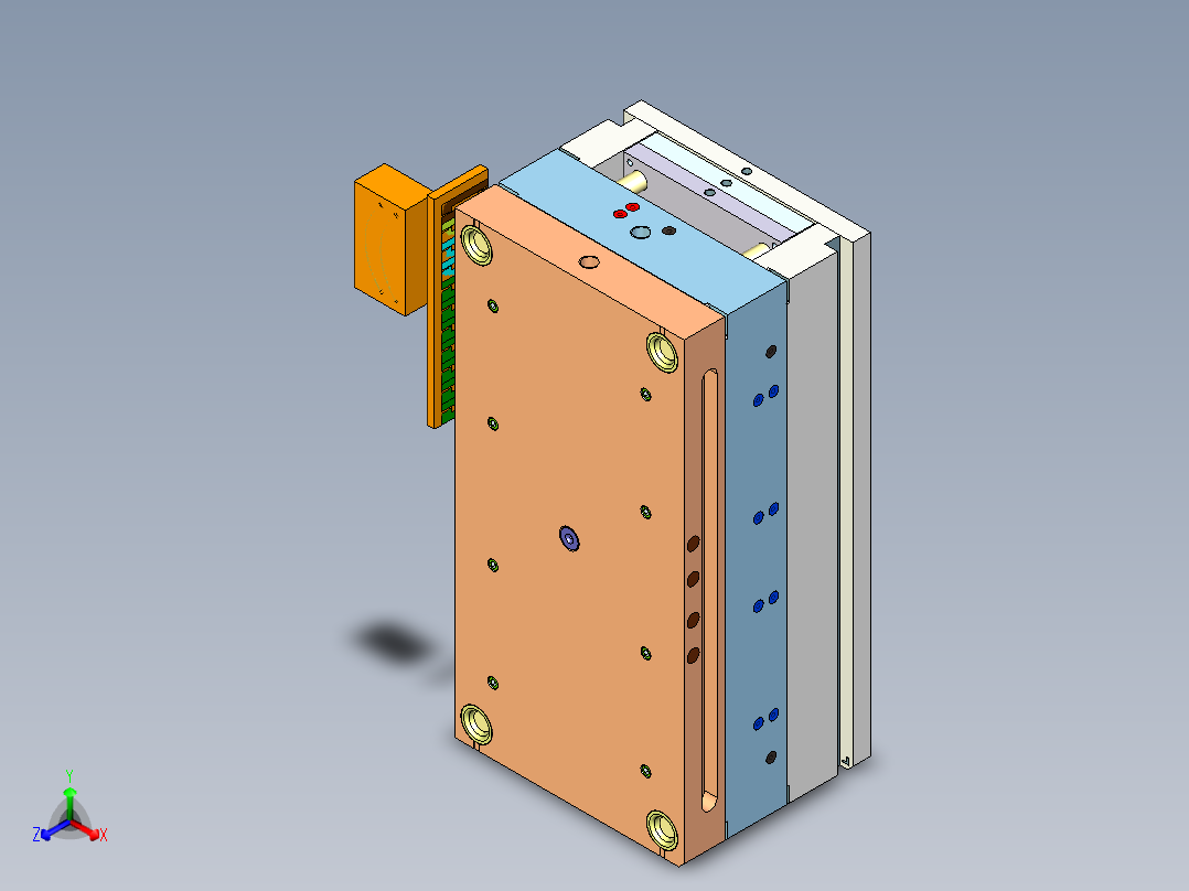 灯管（多斜顶及镶件拼模）正等轴测图