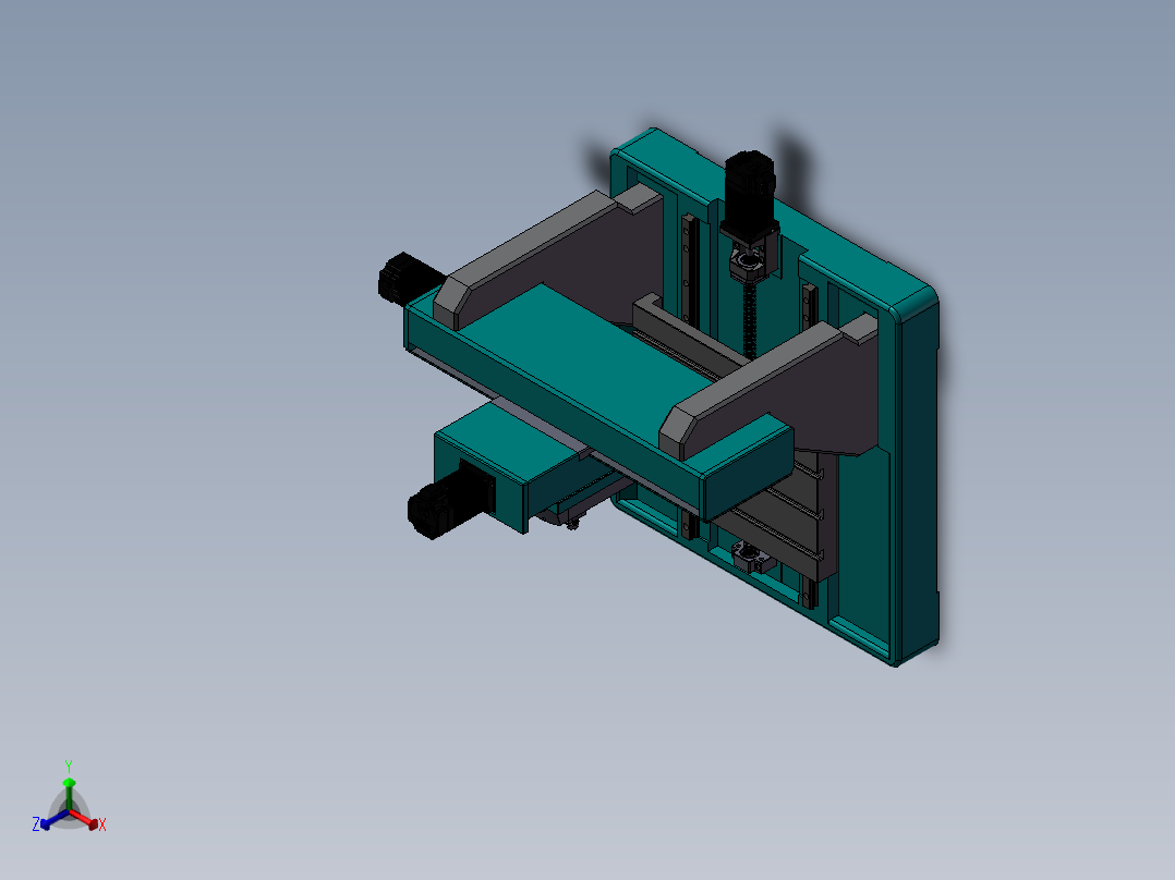 500x550迷你雕刻机正等轴测图
