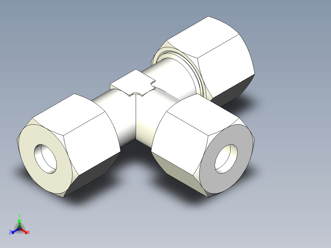 B3004543-连接 TEE 等管 8正等轴测图