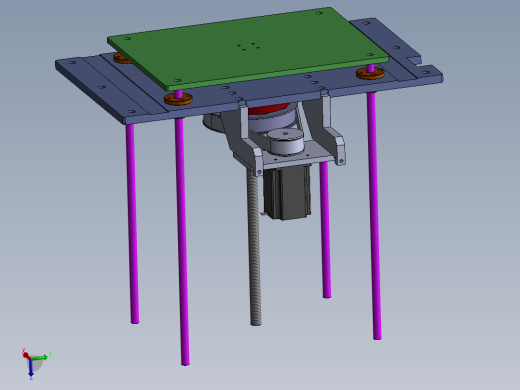 滚珠丝杆顶升升降机构3D数模图纸 Solidworks设计