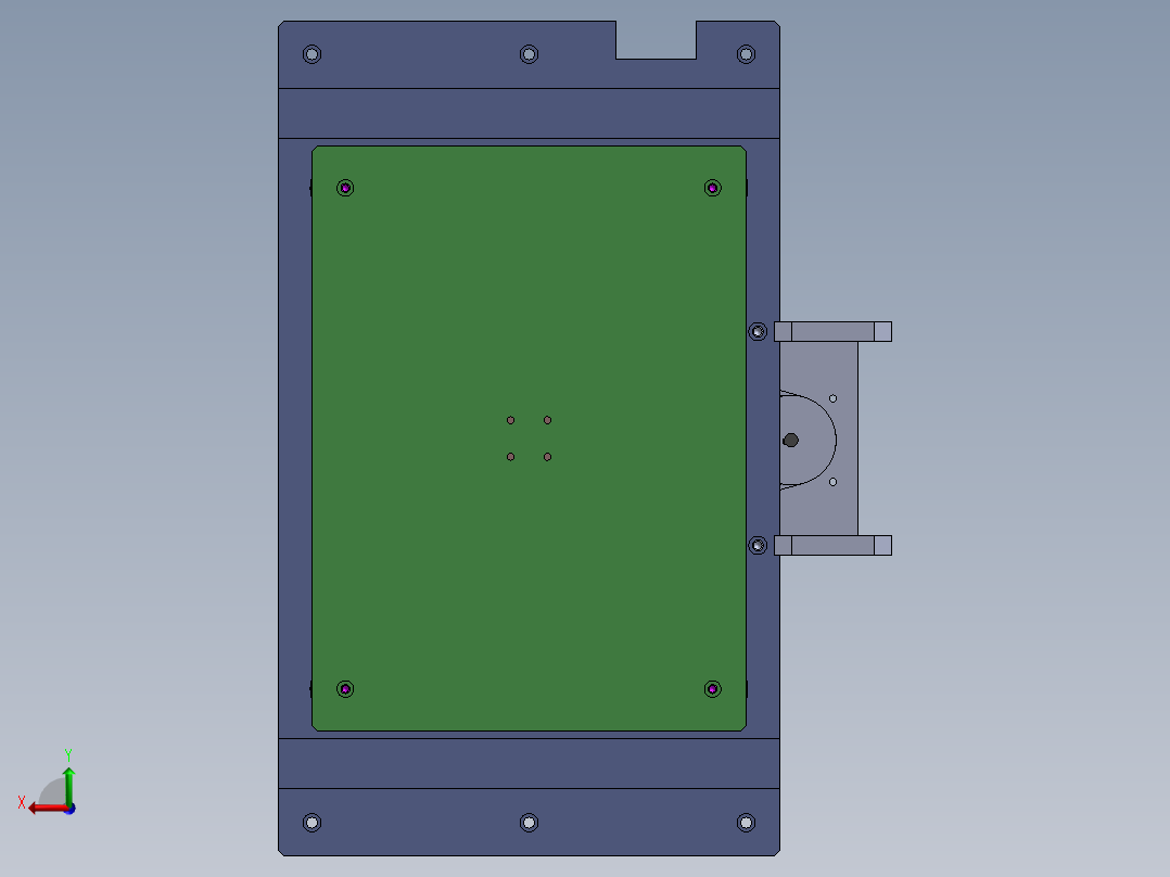 滚珠丝杆顶升升降机构3D数模图纸 Solidworks设计后视图