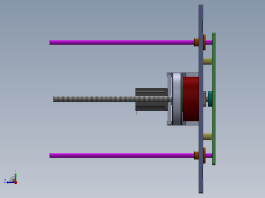 滚珠丝杆顶升升降机构3D数模图纸 Solidworks设计右视缩略图