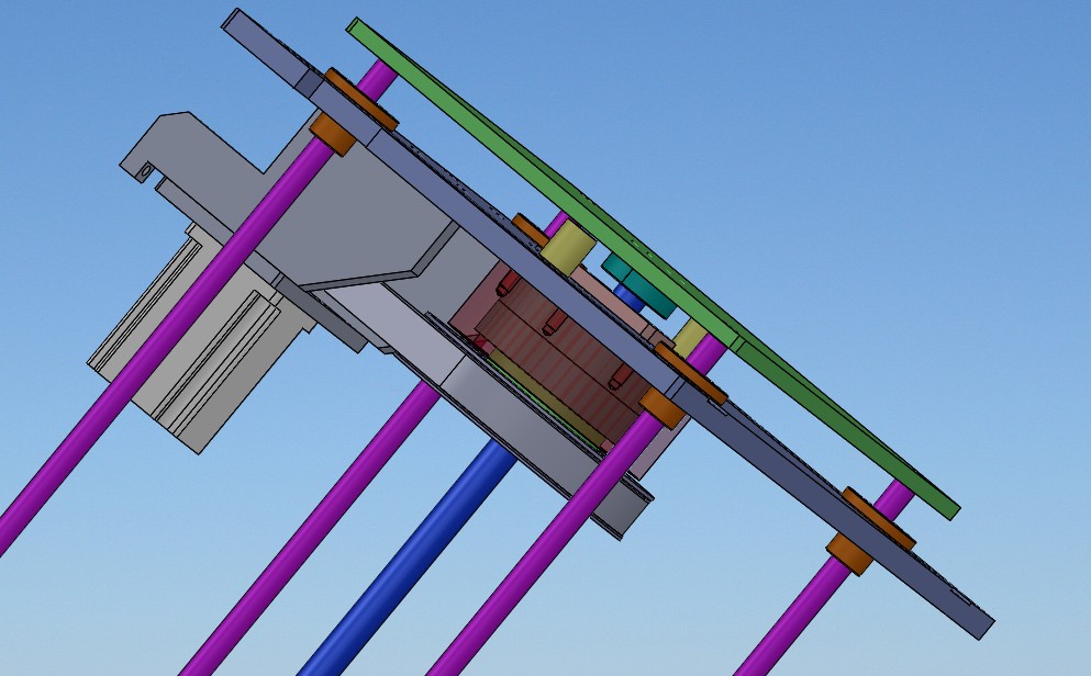 滚珠丝杆顶升升降机构3D数模图纸 Solidworks设计