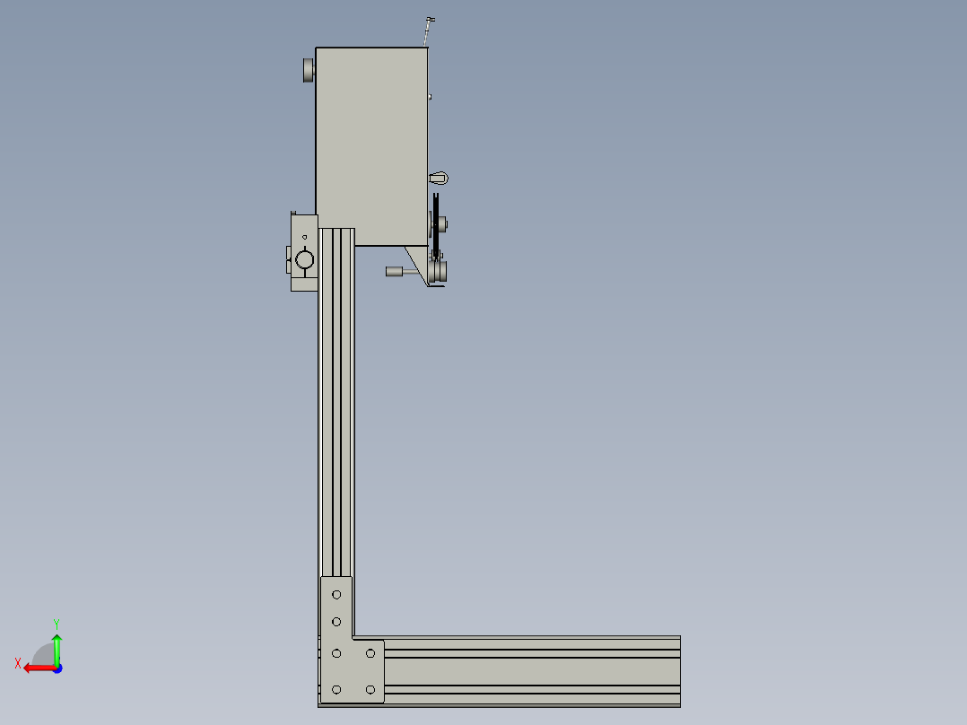 单轴绕线机S01A-A06-0000一轴机张力器组合后视图