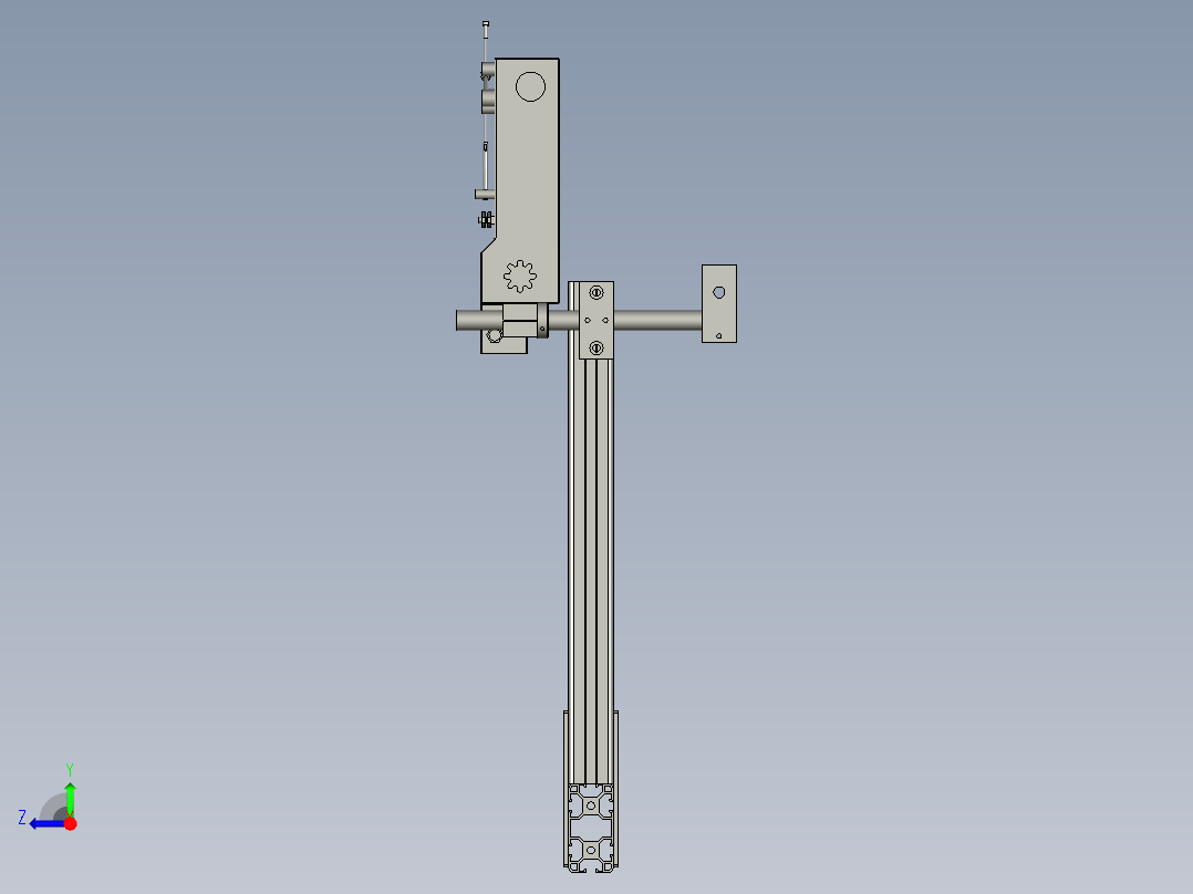 单轴绕线机S01A-A06-0000一轴机张力器组合右视图