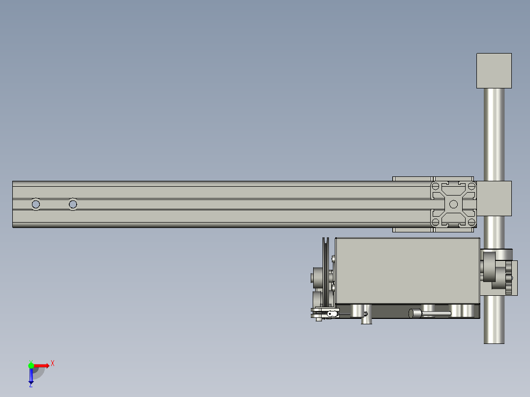 单轴绕线机S01A-A06-0000一轴机张力器组合俯视图
