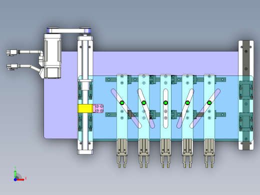 变距离的凸轮机械手前视缩略图