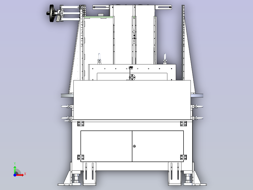 一款变位机3D图纸前视图