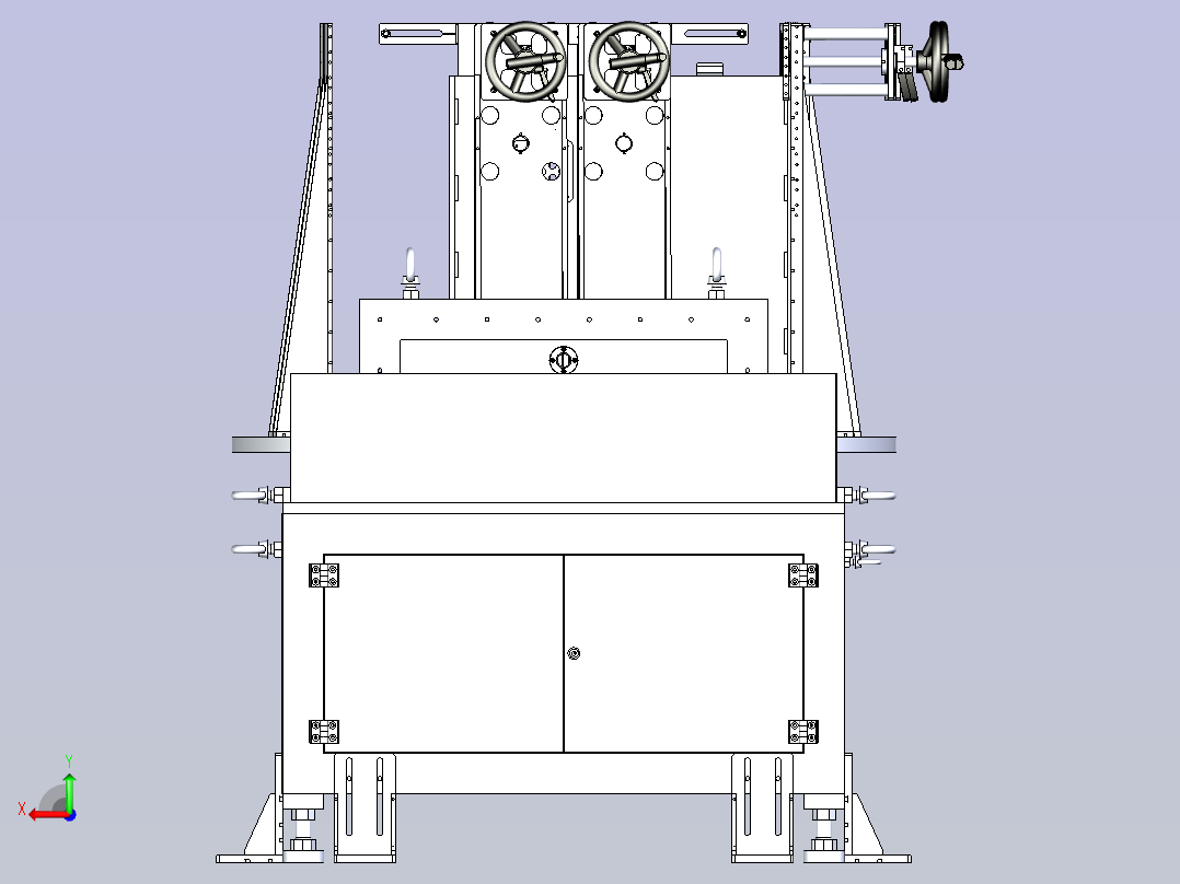一款变位机3D图纸后视图