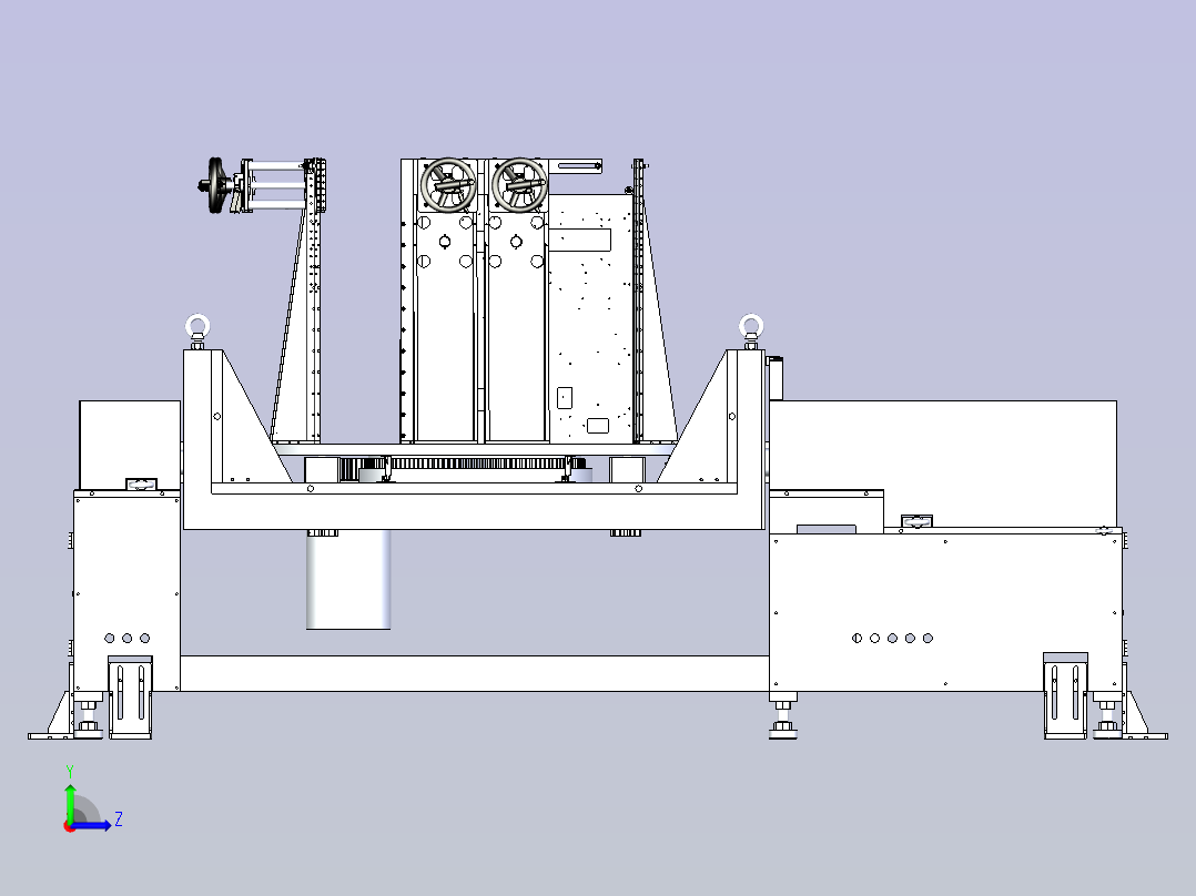 一款变位机3D图纸左视图