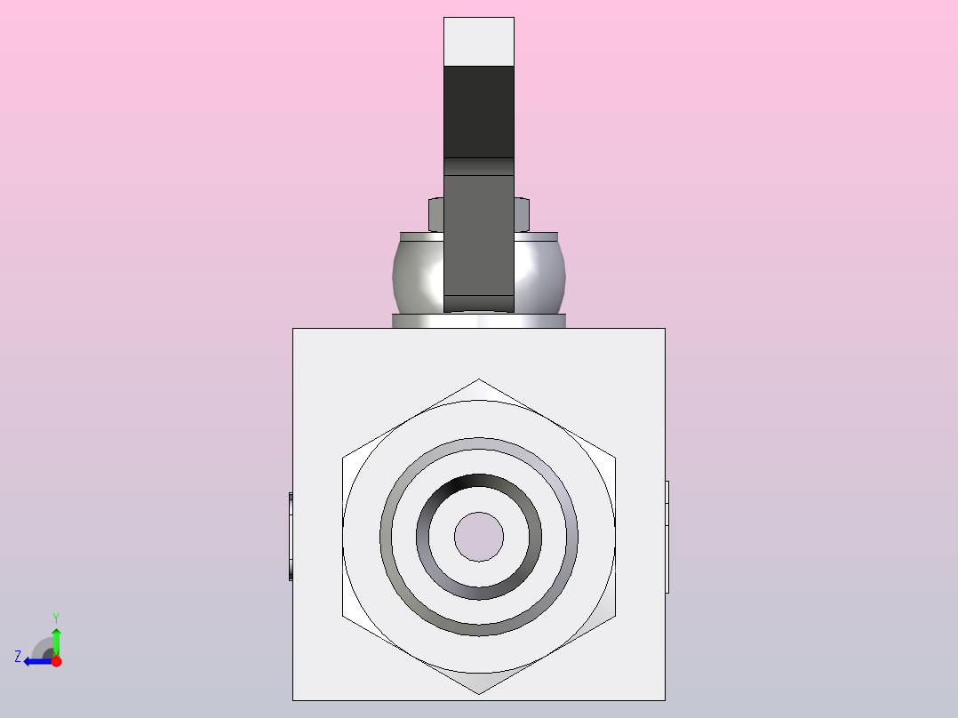 EO标准液压接头 2通不锈钢球阀KH08S71X右视图