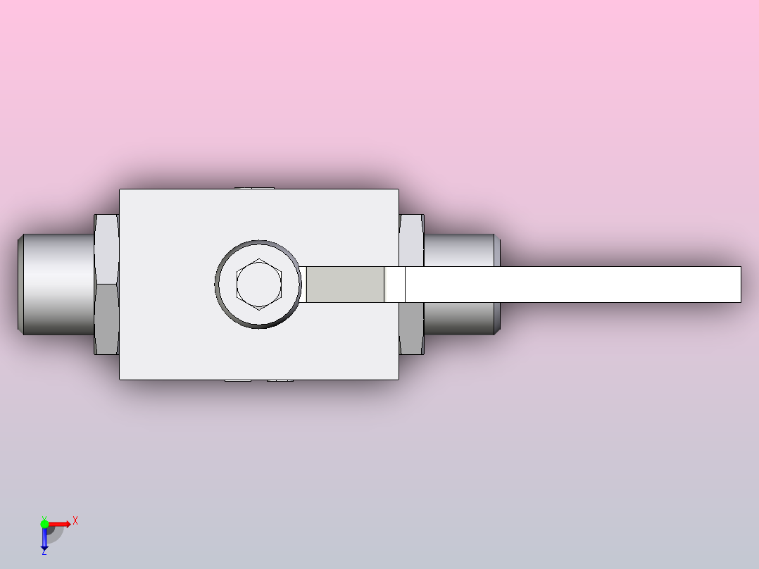 EO标准液压接头 2通不锈钢球阀KH08S71X俯视图