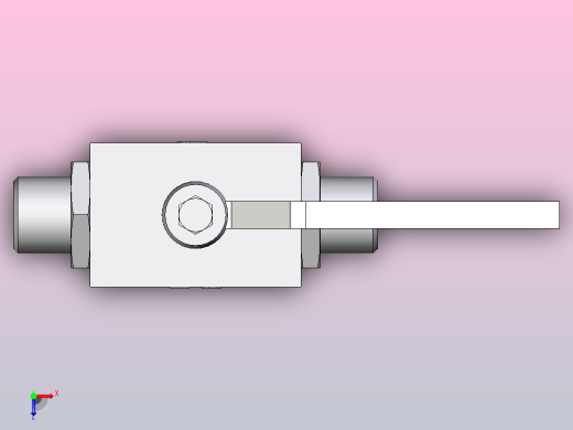 EO标准液压接头 2通不锈钢球阀KH08S71X俯视缩略图