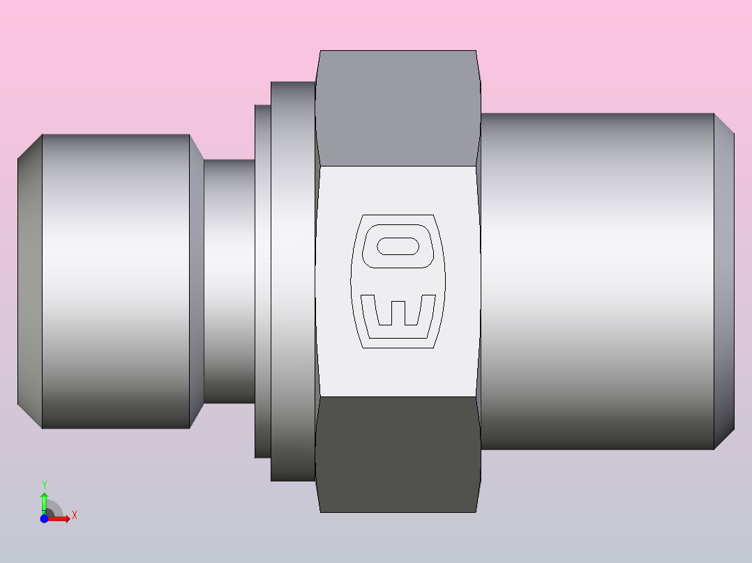 公螺柱连接器GE08SMEDOMDCF前视图