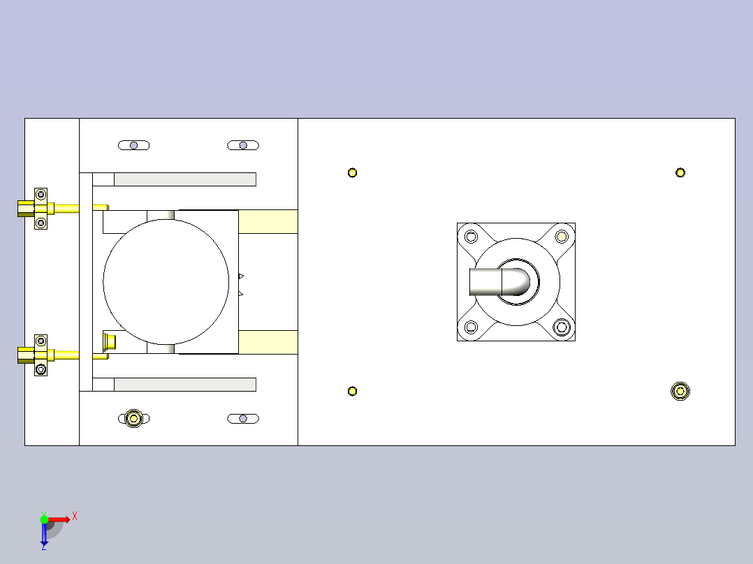一款旋转式零件清洗组件3D模型俯视图
