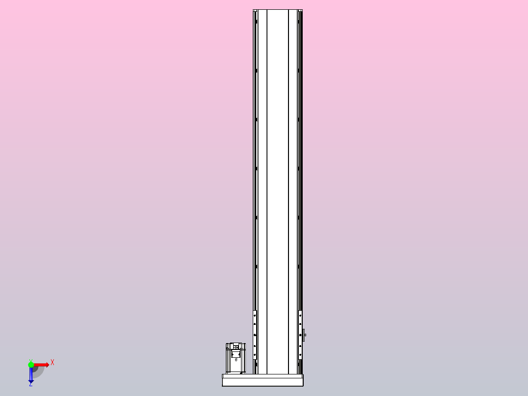 日规模组半封闭丝杆TPA-HNR-202D-2510C-L1150-ML-C-P75-N3俯视图