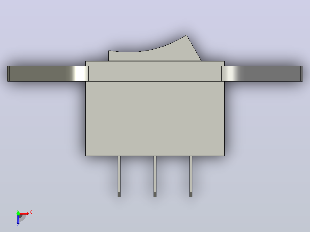 SP-86B2电源插座(创业电子220V三芯带开关)俯视图