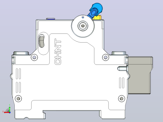 NBPLE-32D 3P&amp;N剩余电流动作断路器三维模型202010后视缩略图