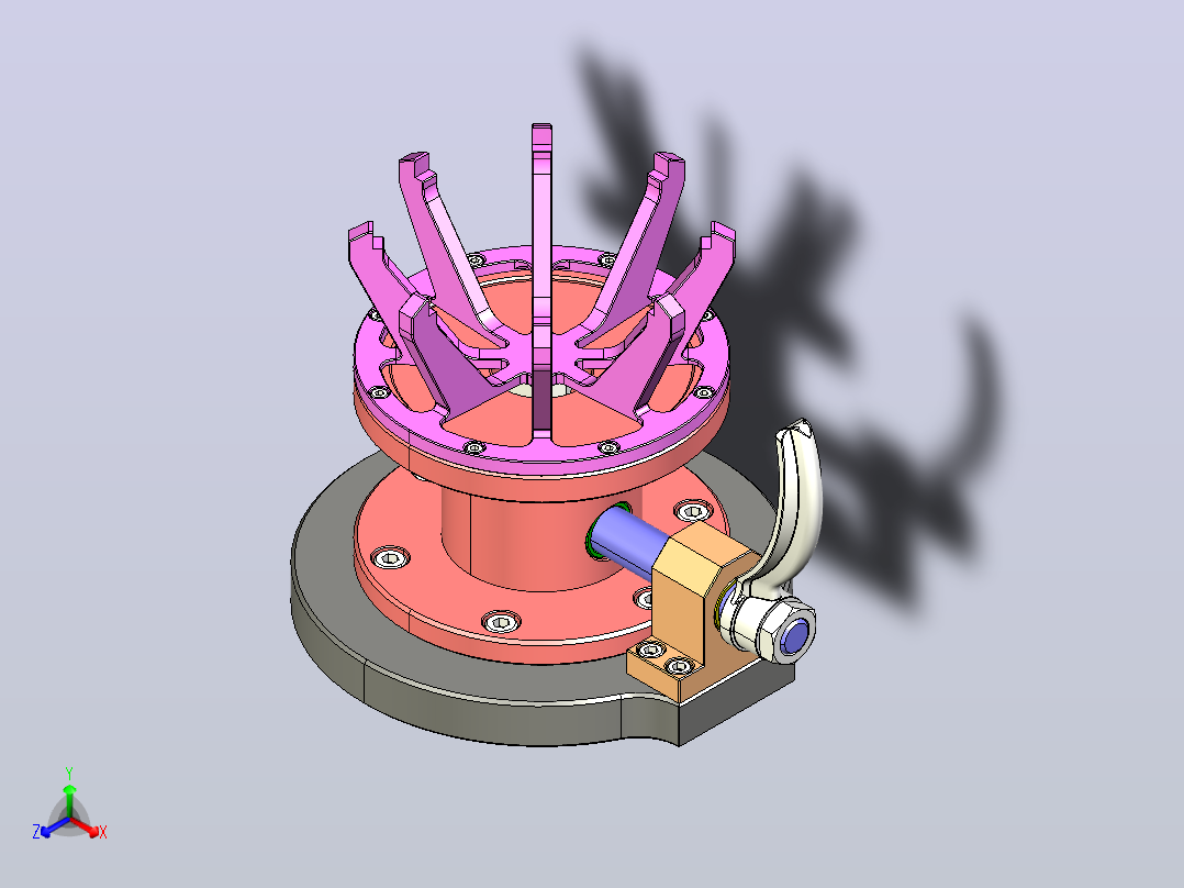 固定装置-801 diaphragm夹紧主视图
