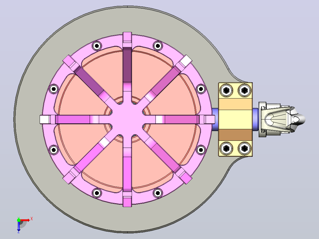固定装置-801 diaphragm夹紧俯视图