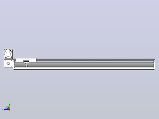 皮带直线轴半封闭可选导轨TPA-HNB-202D-140-L1050-LU-C-P75-N3右视缩略图