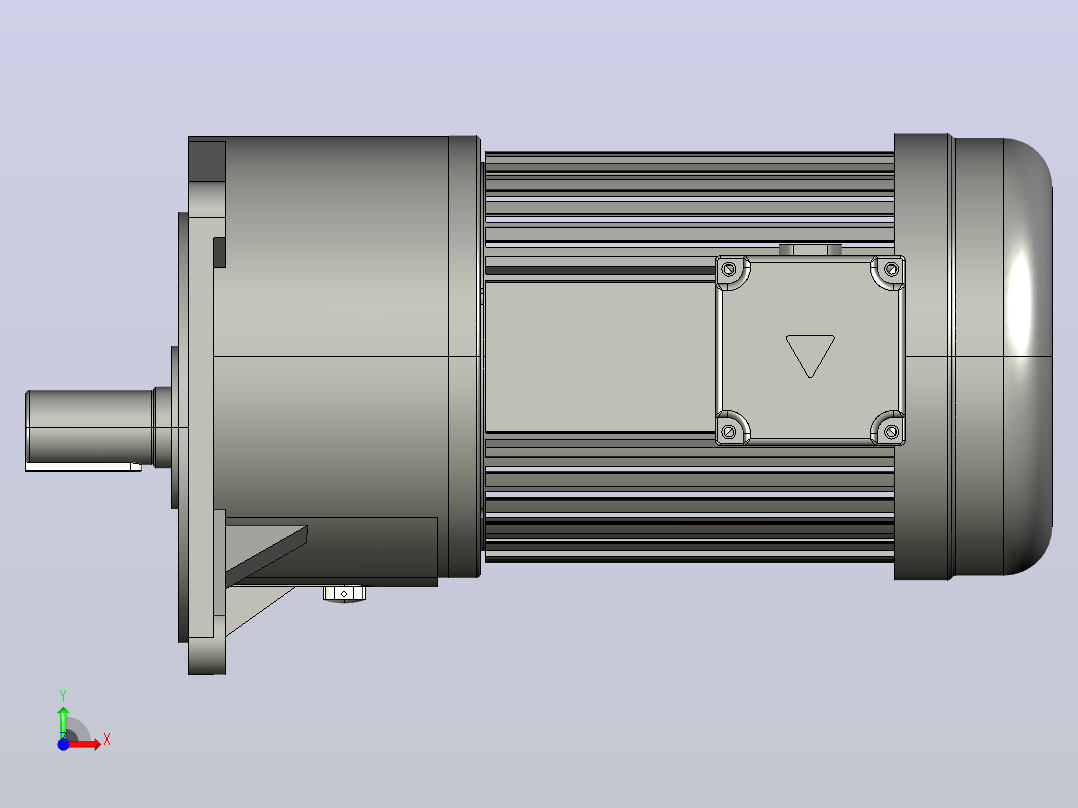 1.5KW-CV型立式三相铝毂（刹车）马达减速机_CV32-1500前视图