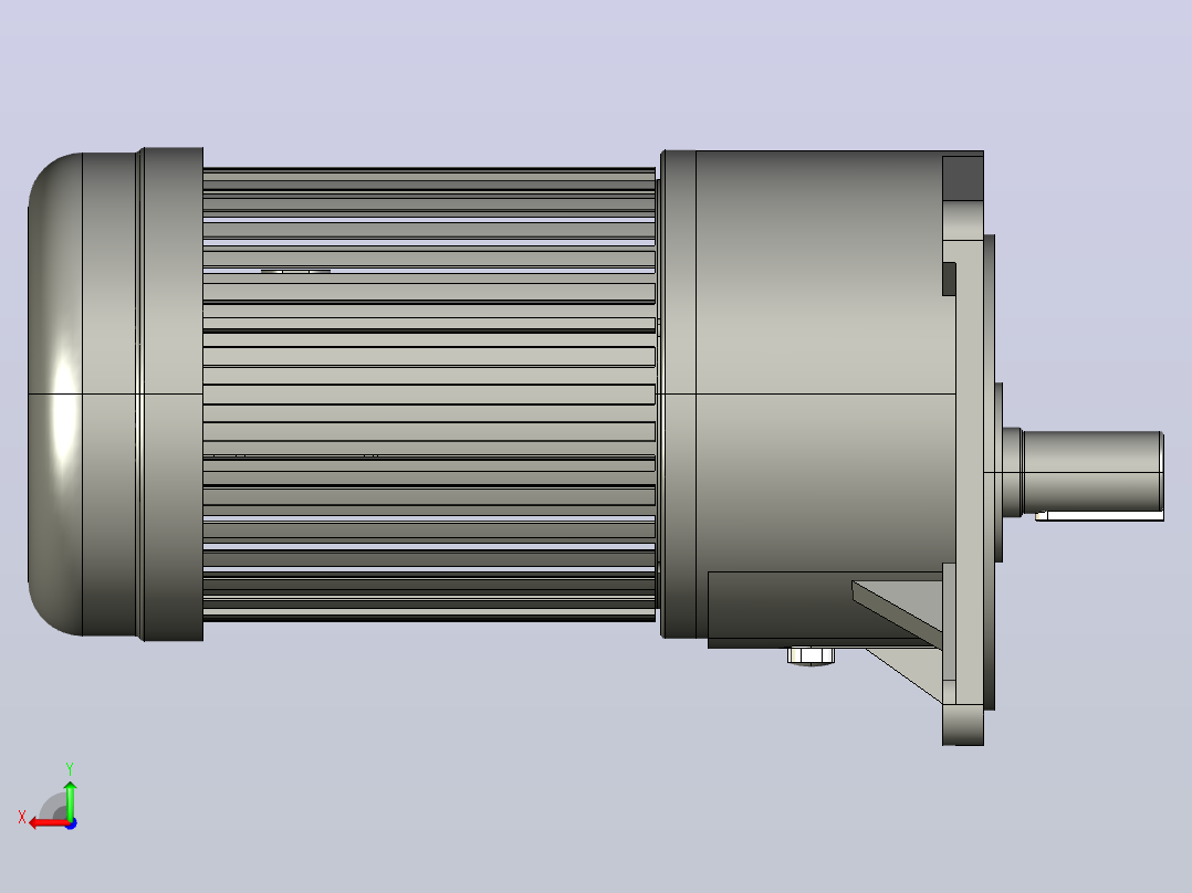 1.5KW-CV型立式三相铝毂（刹车）马达减速机_CV32-1500后视图