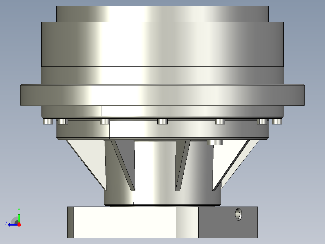 RV减速器常规产品外形图ZD-250BX-   -REA2-Z-B-24Key-110145M8-3101右视图