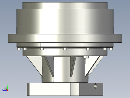 RV减速器常规产品外形图ZD-250BX-   -REA2-Z-B-24Key-110145M8-3101右视缩略图