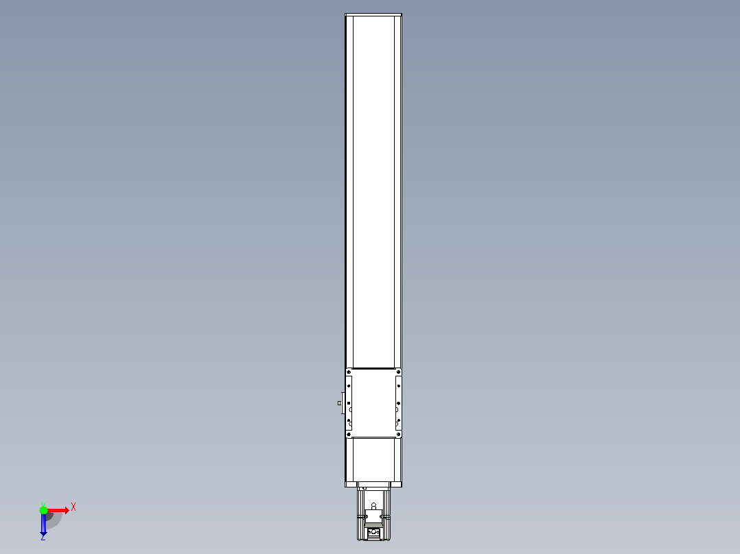 滚珠丝杠直线轴带导轨全封闭TPA-HCR-105D-1610C-L600-M-Y-P40-N3俯视图