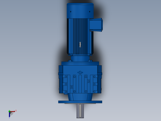 RF97法兰轴伸式安装斜齿轮减速机RF97-YVB2.2-4P-100-M1-0°-Φ350俯视缩略图
