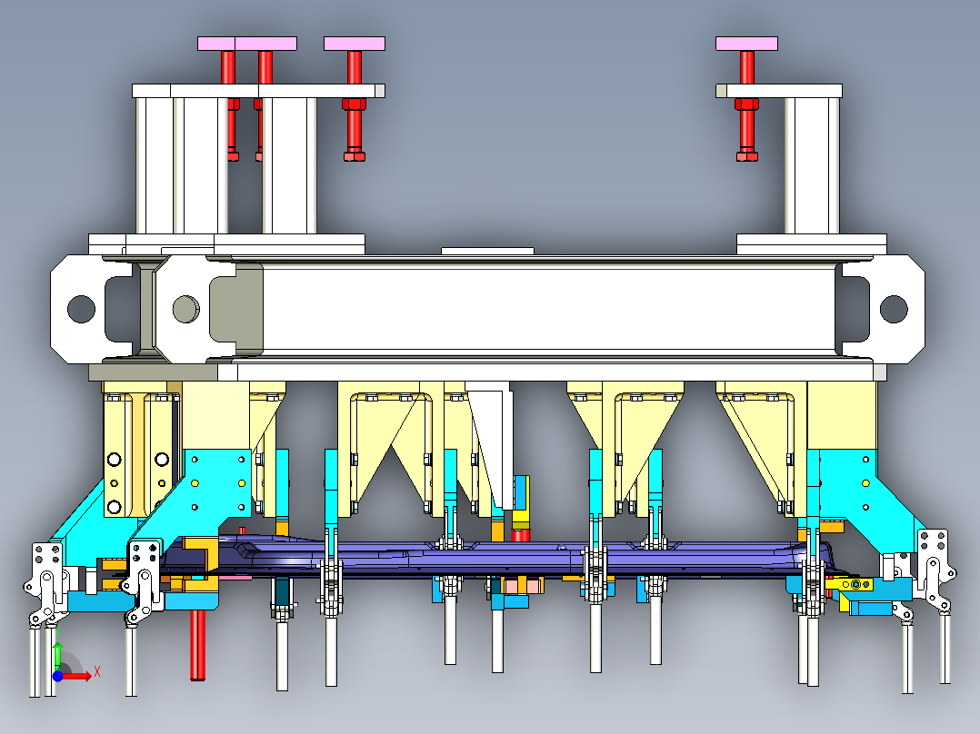 门板焊接夹具前视图