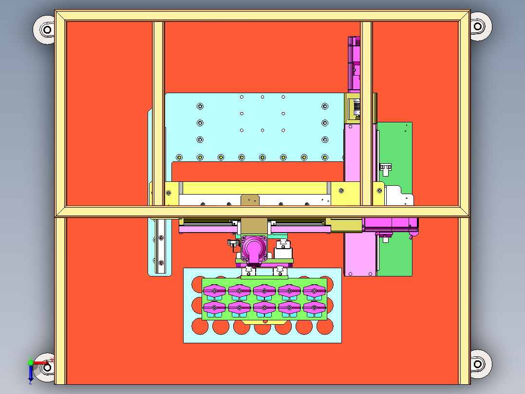 自动点胶工装设计sw18可编辑俯视图