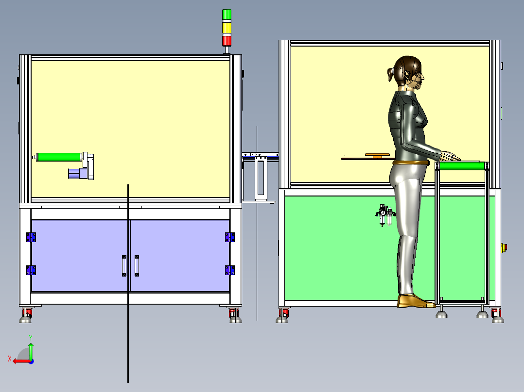 苹果平板电脑全自动智能抛光机设备3D模型后视图