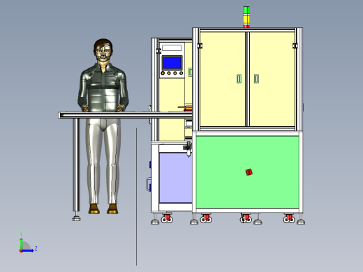 苹果平板电脑全自动智能抛光机设备3D模型左视缩略图